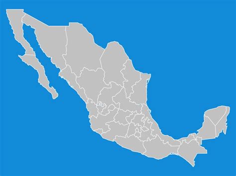 Map of Mexico with States